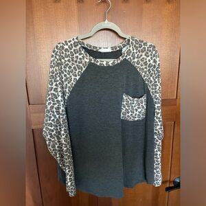 Zenana Cheetah Top - 1X